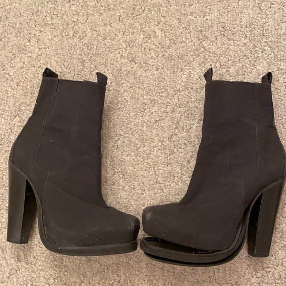 Chloe Sevigny Opening Ceremony Black Canvas Platform Boots. Need Repair/… - Picture 9 of 10